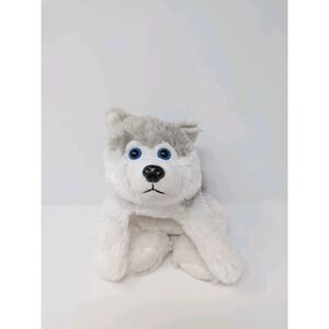 Wolf Plush GWL Great Wolf Lodge souvenir Gray Stuffed Animal 13" Blue Eyes